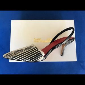 New Diane von Furstenberg Mortelle Slingback Pump US8